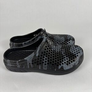 Amoji Camo Clogs Black/Gray Sizes 240.mm Woman 7 - Men 6